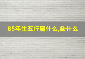 85年生五行属什么,缺什么