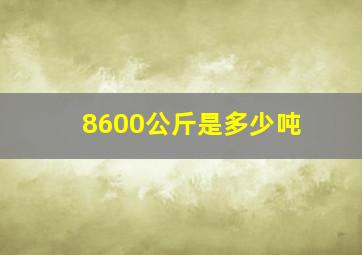 8600公斤是多少吨