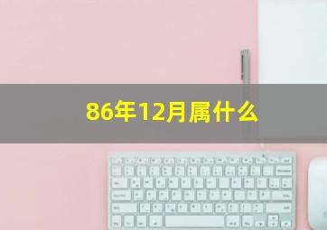 86年12月属什么