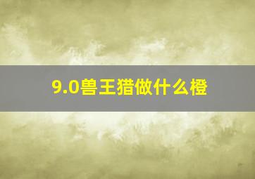 9.0兽王猎做什么橙