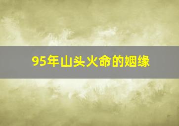 95年山头火命的姻缘