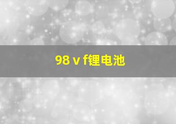 98ⅴf锂电池