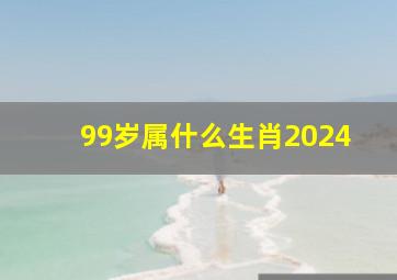 99岁属什么生肖2024