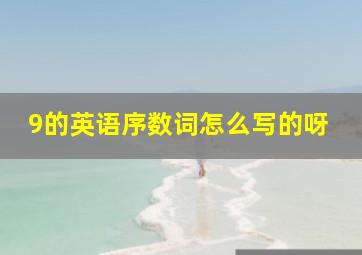 9的英语序数词怎么写的呀