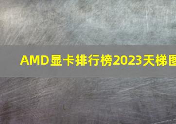 AMD显卡排行榜2023天梯图