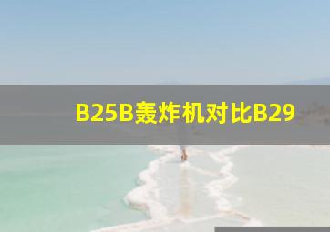 B25B轰炸机对比B29