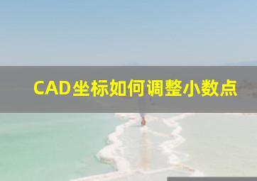 CAD坐标如何调整小数点