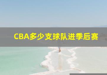 CBA多少支球队进季后赛