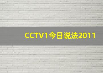 CCTV1今日说法2011