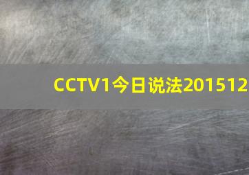 CCTV1今日说法201512