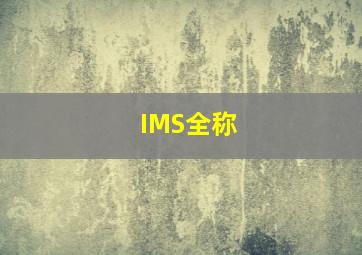 IMS全称