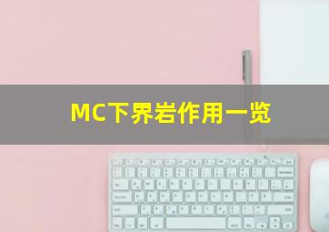 MC下界岩作用一览