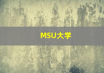 MSU大学