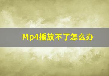 Mp4播放不了怎么办