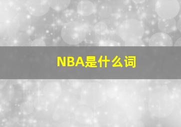 NBA是什么词