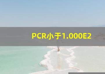 PCR小于1.000E2