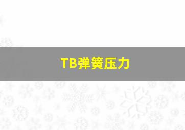 TB弹簧压力