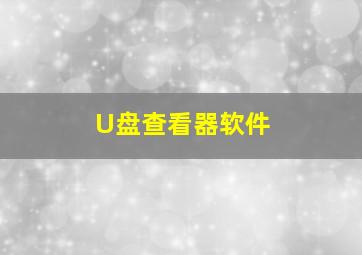 U盘查看器软件