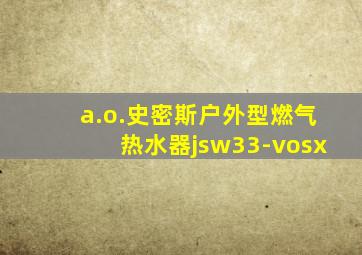 a.o.史密斯户外型燃气热水器jsw33-vosx