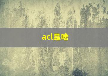 acl是啥