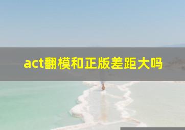 act翻模和正版差距大吗