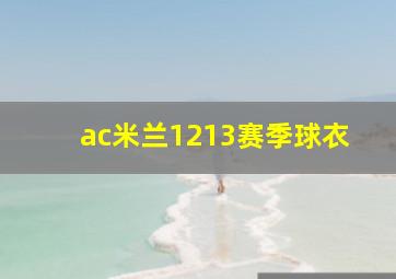 ac米兰1213赛季球衣