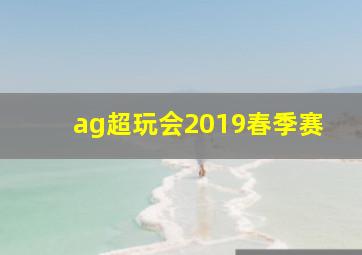 ag超玩会2019春季赛