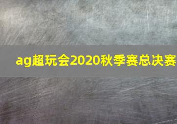 ag超玩会2020秋季赛总决赛