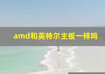 amd和英特尔主板一样吗