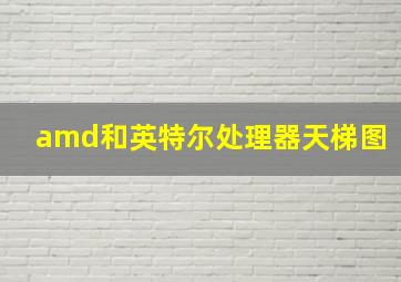 amd和英特尔处理器天梯图