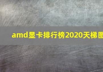 amd显卡排行榜2020天梯图