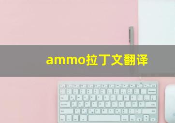 ammo拉丁文翻译