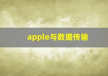 apple与数据传输