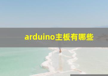 arduino主板有哪些