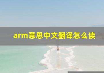 arm意思中文翻译怎么读