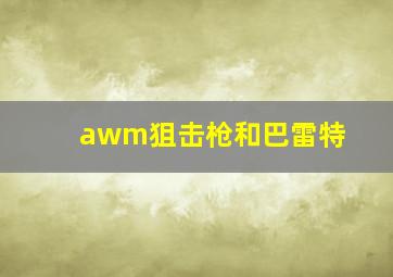 awm狙击枪和巴雷特