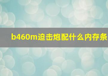 b460m迫击炮配什么内存条