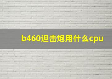 b460迫击炮用什么cpu