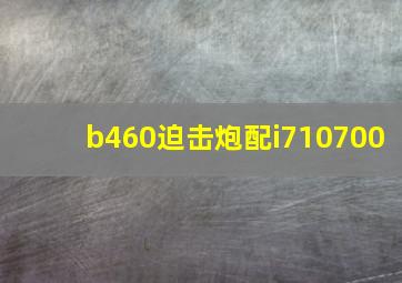 b460迫击炮配i710700