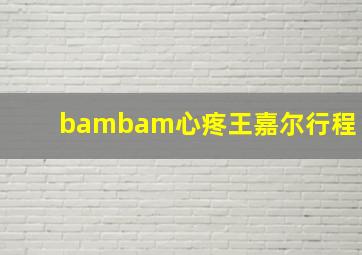 bambam心疼王嘉尔行程