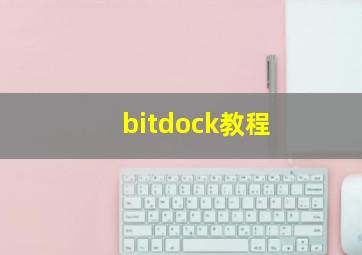 bitdock教程