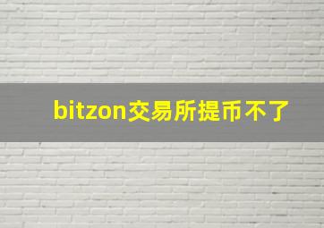 bitzon交易所提币不了