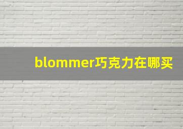 blommer巧克力在哪买