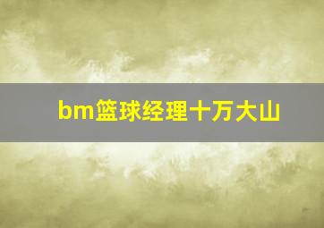 bm篮球经理十万大山