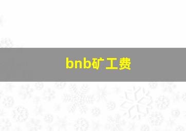 bnb矿工费