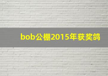 bob公棚2015年获奖鸽