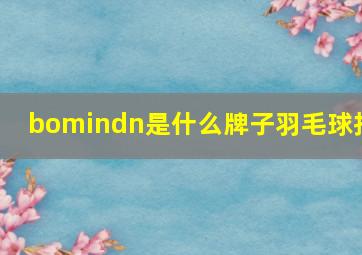 bomindn是什么牌子羽毛球拍