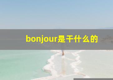 bonjour是干什么的