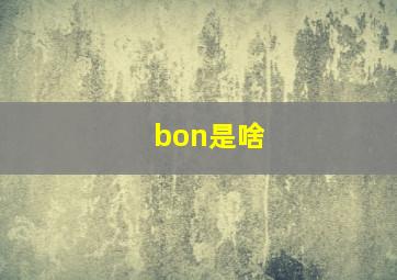 bon是啥