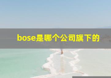 bose是哪个公司旗下的